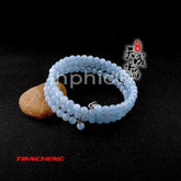 INPHIC-天然水晶 海藍寶5mm圓珠三環手鏈 旺水益聲 養顏美容 唯美靚麗款